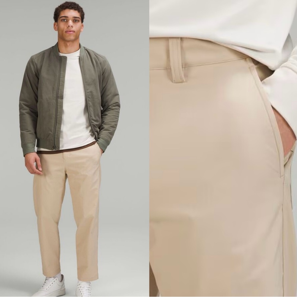 NWT $128 Lululemon Trench Relaxed-Tapered Smooth Twill Trouser w/ Pockets 36